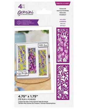 Gemini Floral Panel Foxglove Create-a-Card Dies (GEM-MD-CAD-FP-FOXG)