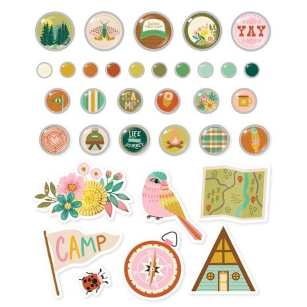 Simple Stories Trail Mix Decorative Brads (20324) Simple Stories Trail Mix Decorative Brads (20324)