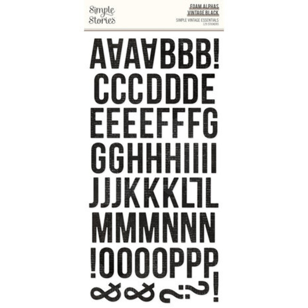 Simple Stories Simple Vintage Essentials Foam Alphas Vintage Black (20421) Simple Stories Simple Vintage Essentials Foam Alphas Vintage Black (20421)