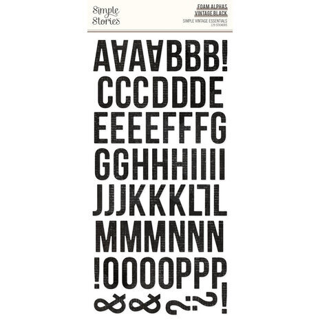 Simple Stories Simple Vintage Essentials Foam Alphas Vintage Black (20421) Simple Stories Simple Vintage Essentials Foam Alphas Vintage Black (20421)