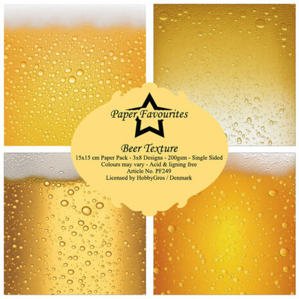 Paper Favourites Beer Texture 6x6 Inch Paper Pack (PF249) Paper Favourites Beer Texture 6x6 Inch Paper Pack (PF249)