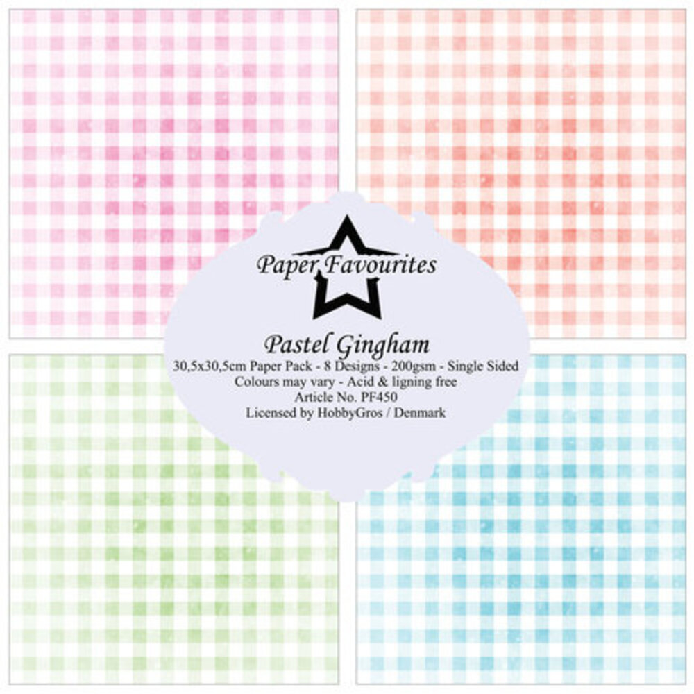 Paper Favourites Pastel Gingham 12x12 Inch Paper Pack (PF450) Paper Favourites Pastel Gingham 12x12 Inch Paper Pack (PF450)