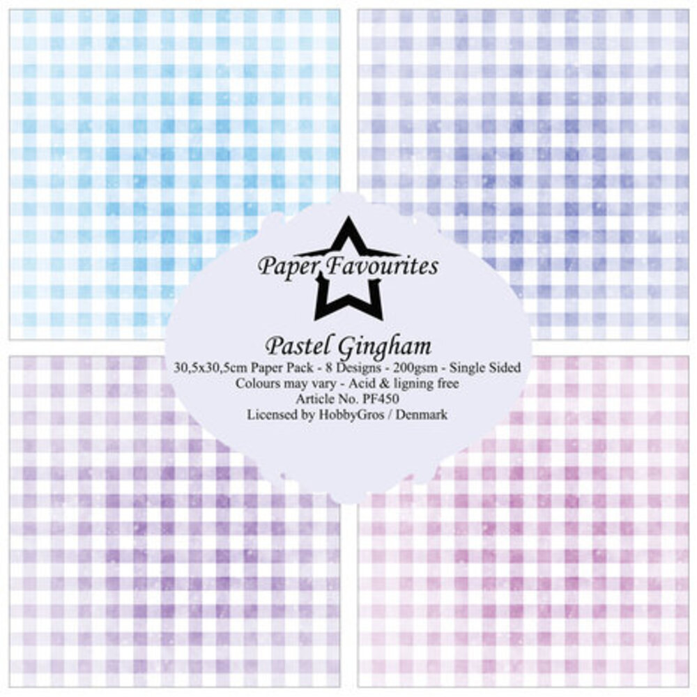 Paper Favourites Pastel Gingham 12x12 Inch Paper Pack (PF450) Paper Favourites Pastel Gingham 12x12 Inch Paper Pack (PF450)