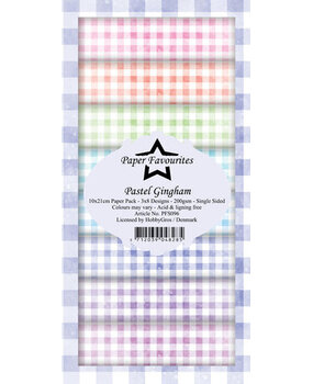 Paper Favourites Pastel Gingham Slimline Paper Pack (PFS096)*