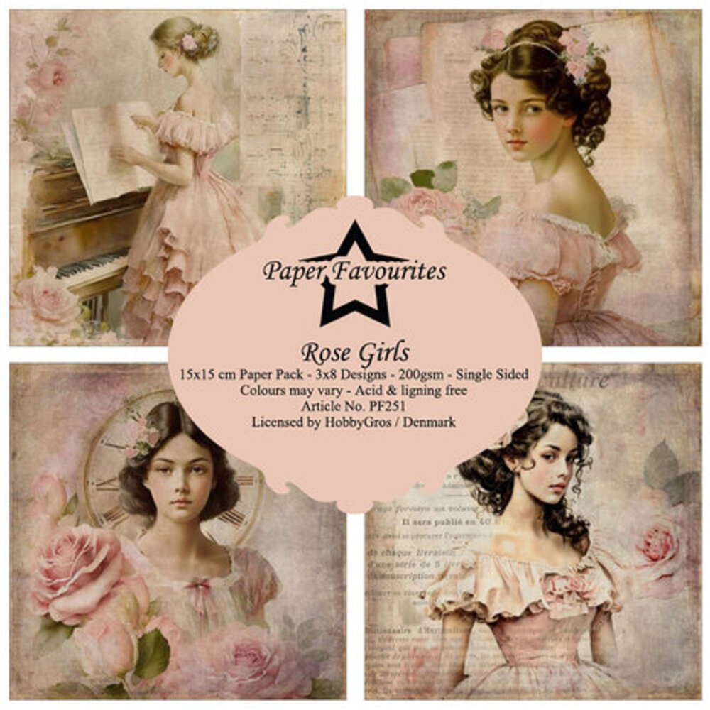 Paper Favourites Rose Girls 6x6 Inch Paper Pack (PF251) Paper Favourites Rose Girls 6x6 Inch Paper Pack (PF251)