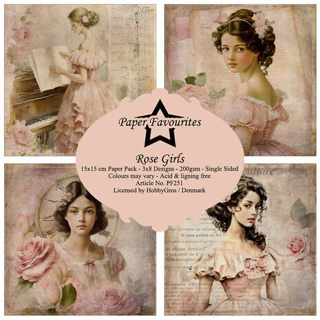 Paper Favourites Rose Girls 6x6 Inch Paper Pack (PF251) Paper Favourites Rose Girls 6x6 Inch Paper Pack (PF251)