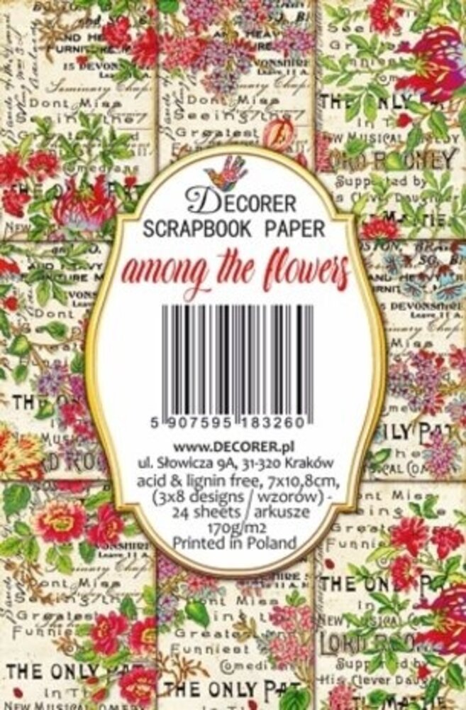 Decorer Among the Flowers Paper Pack (7x10,8cm) (DECOR-M125)