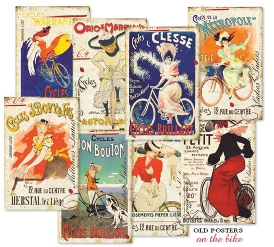 Decorer Old Posters On the Bike Paper Pack (7x10,8cm) (DECOR-M127)