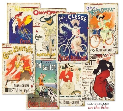 Decorer Old Posters On the Bike Paper Pack (7x10,8cm) (DECOR-M127)