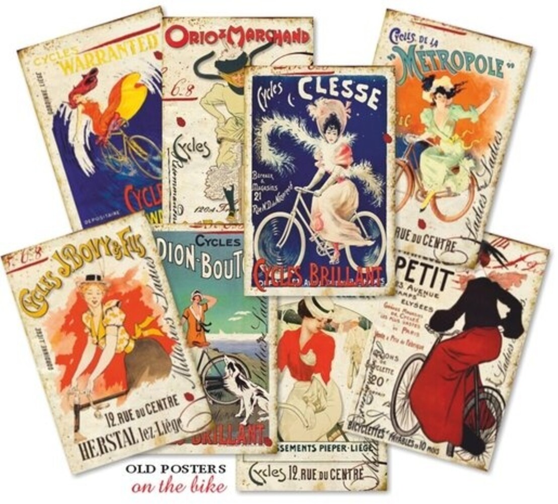 Decorer Old Posters On the Bike Paper Pack (7x10,8cm) (DECOR-M127)