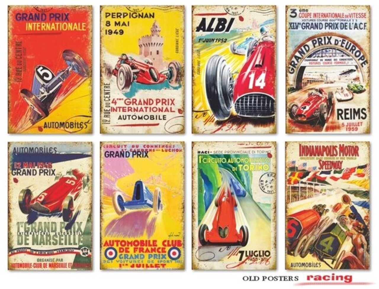 Decorer Old Posters Racing Paper Pack (7x10,8cm) (DECOR-M128) Decorer Old Posters Racing Paper Pack (7x10,8cm) (DECOR-M128)