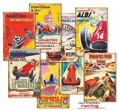 Decorer Old Posters Racing Paper Pack (7x10,8cm) (DECOR-M128) Decorer Old Posters Racing Paper Pack (7x10,8cm) (DECOR-M128)