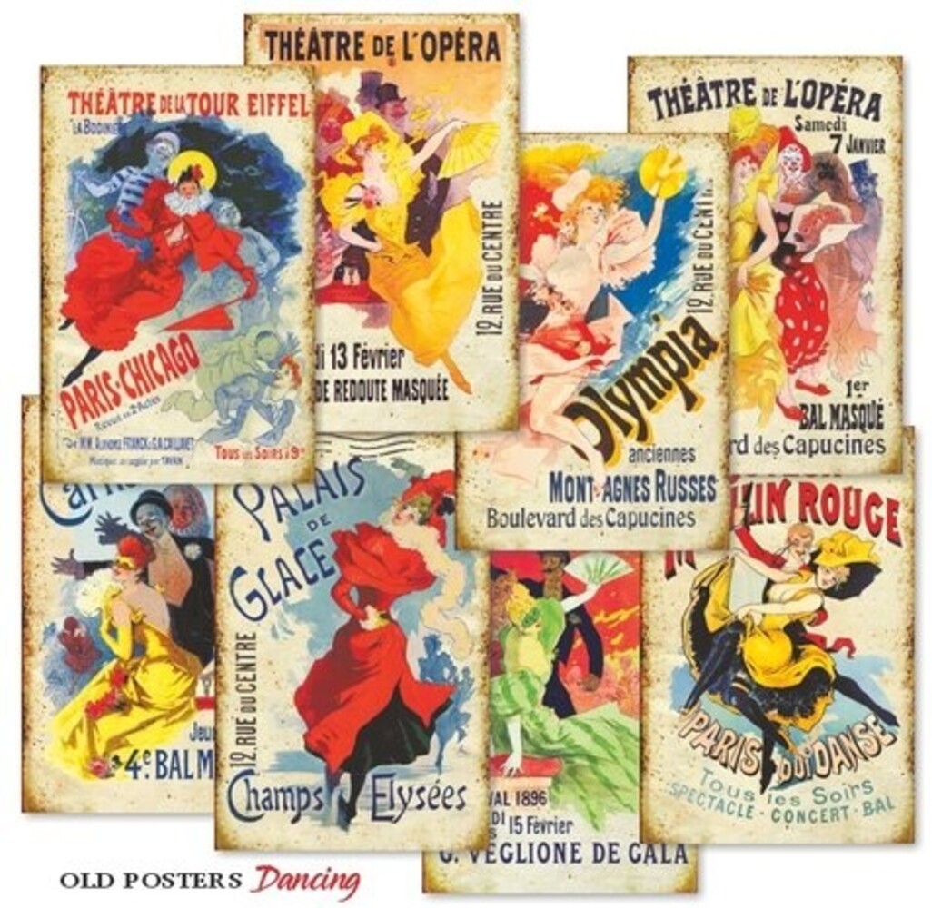 Decorer Old Posters Dancing Paper Pack (7x10,8cm) (DECOR-M129) Decorer Old Posters Dancing Paper Pack (7x10,8cm) (DECOR-M129)