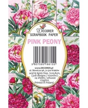 Decorer Pink Peony Paper Pack (7x10,8cm) (DECOR-M132) Decorer Pink Peony Paper Pack (7x10,8cm) (DECOR-M132)