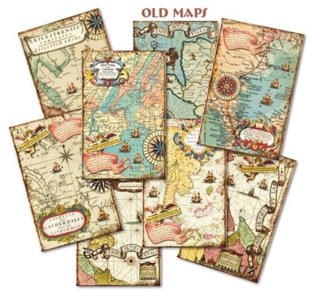 Decorer Old Maps Paper Pack (7x10,8cm) (DECOR-M133) Decorer Old Maps Paper Pack (7x10,8cm) (DECOR-M133)