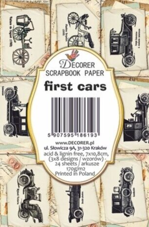 Decorer First Cars Paper Pack (7x10,8cm) (DECOR-M136)