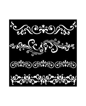 Stamperia Around the World Thick Stencil 18x18cm Borders (KSTDQ81) Stamperia Around the World Thick Stencil 18x18cm Borders (KSTDQ81)