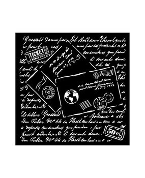 Stamperia Around the World Thick Stencil 18x18cm Letters (KSTDQ83) Stamperia Around the World Thick Stencil 18x18cm Letters (KSTDQ83)