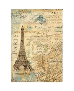 Stamperia Around the World Paris Rice Paper A4 (DFSA4775) Stamperia Around the World Paris Rice Paper A4 (DFSA4775)