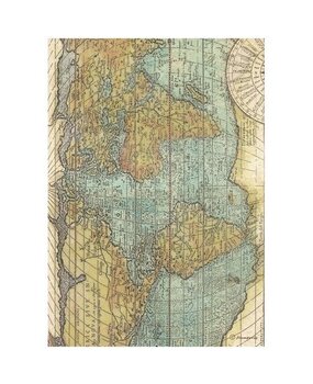 Stamperia Around the World Map Rice Paper A4 (DFSA4778) Stamperia Around the World Map Rice Paper A4 (DFSA4778)
