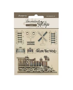 Stamperia Around the World Decorative Chips Train (SCB171)* Stamperia Around the World Decorative Chips Train (SCB171)*