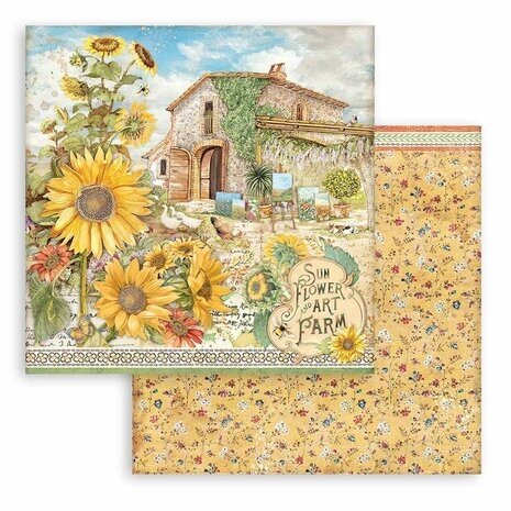 Stamperia Sunflower Art 8x8 Inch Paper Pack (SBBS83) Stamperia Sunflower Art 8x8 Inch Paper Pack (SBBS83)