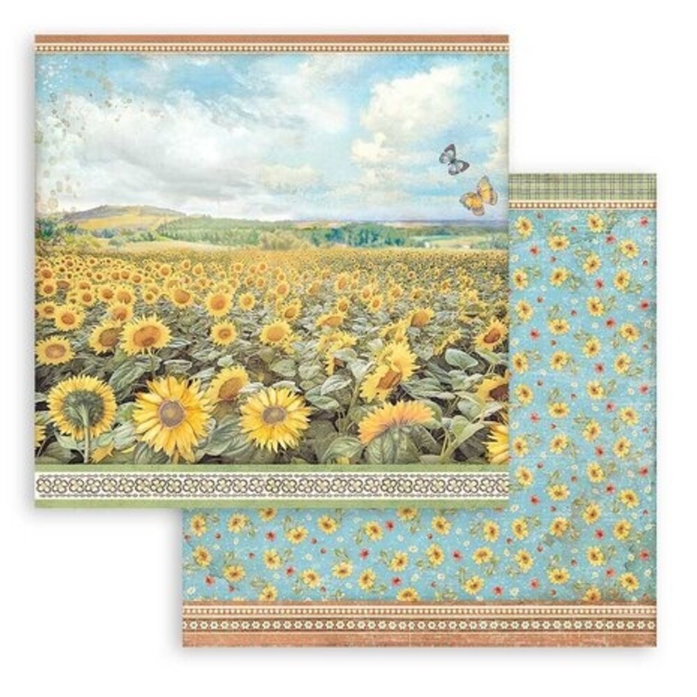 Stamperia Sunflower Art 8x8 Inch Paper Pack (SBBS83) Stamperia Sunflower Art 8x8 Inch Paper Pack (SBBS83)
