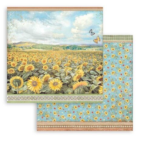 Stamperia Sunflower Art 8x8 Inch Paper Pack (SBBS83) Stamperia Sunflower Art 8x8 Inch Paper Pack (SBBS83)