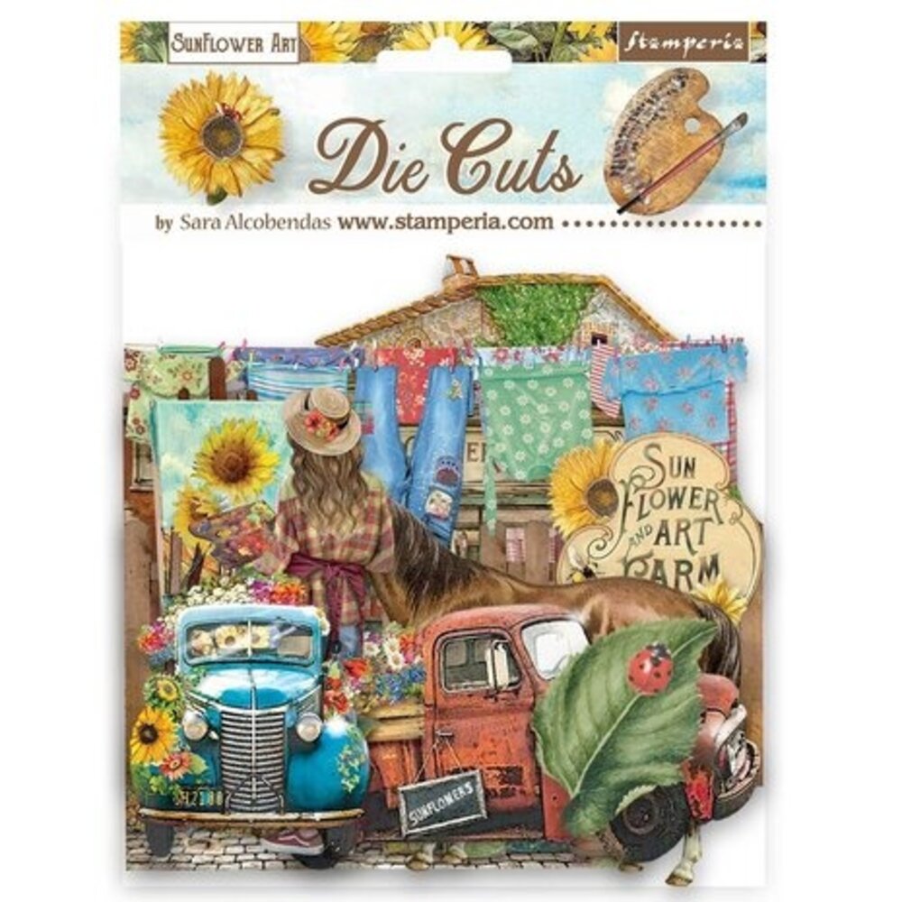 Stamperia Sunflower Art Die Cuts (DFLDC77) Stamperia Sunflower Art Die Cuts (DFLDC77)
