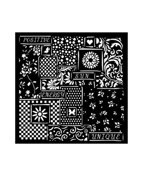 Stamperia Sunflower Art Thick Stencil 18x18cm Patchwork (KSTDQ84)