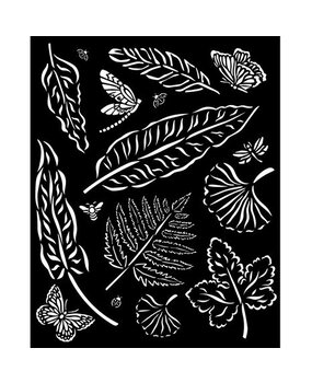 Stamperia Sunflower Art Thick Stencil 20x25cm Leaves (KSTD138)