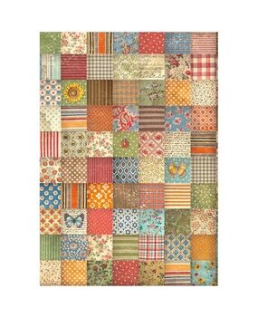 Stamperia Sunflower Art Patchwork Rice Paper A4 (DFSA4772) Stamperia Sunflower Art Patchwork Rice Paper A4 (DFSA4772)