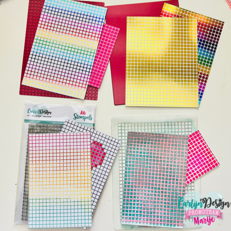 Carlijn Design Hot Foil A6 Ruitjespapier (CDHF-0028)