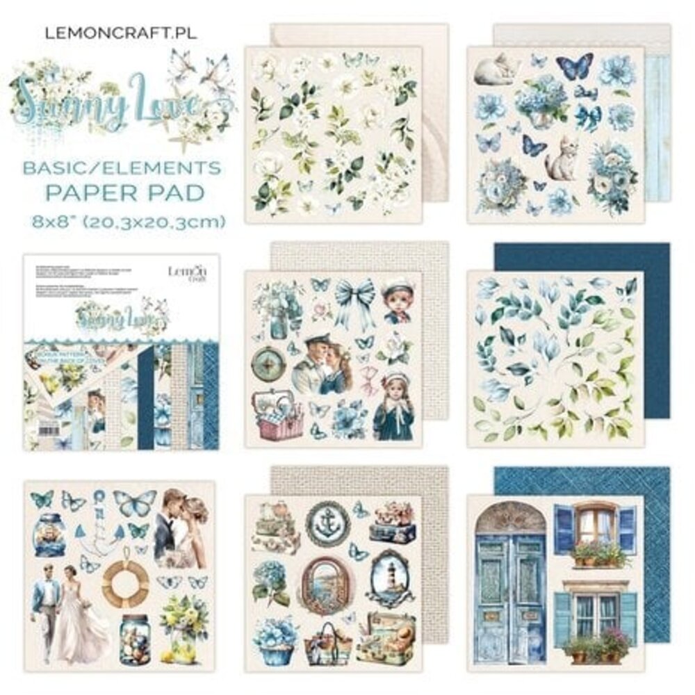 LemonCraft Sunny Love 8x8 Inch Elements & Basic Paper Pad (LEM-SUNLO-03) LemonCraft Sunny Love 8x8 Inch Elements & Basic Paper Pad (LEM-SUNLO-03)