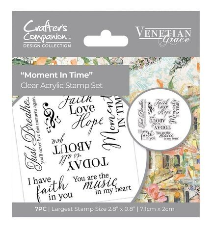 Crafter's Companion Venetian Grace Clear Stamps Moment in Time (VEG-CA-ST-MOIT)