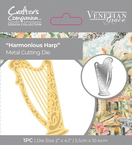 Crafter's Companion Venetian Grace Harmonious Harp Die (VEG-MD-HAHA) Crafter's Companion Venetian Grace Harmonious Harp Die (VEG-MD-HAHA)