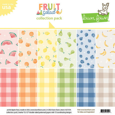 Lawn Fawn Fruit Salad 12x12 Inch Collection Pack (LF3154)