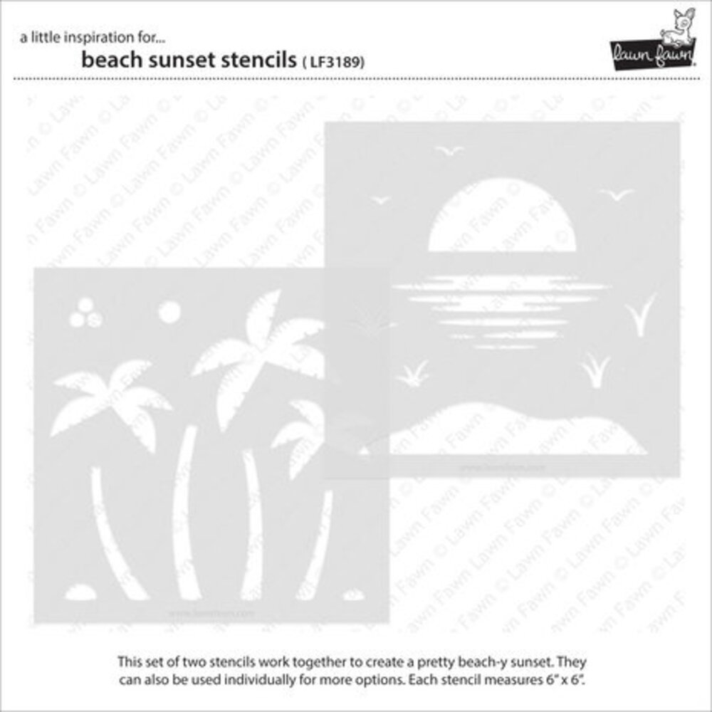 Lawn Fawn Beach Sunset Stencils (LF3189) Lawn Fawn Beach Sunset Stencils (LF3189)