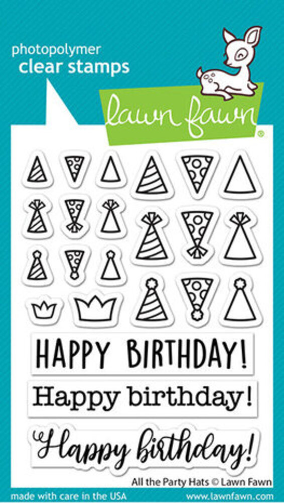 Lawn Fawn All The Party Hats Clear Stamps (LF2872)