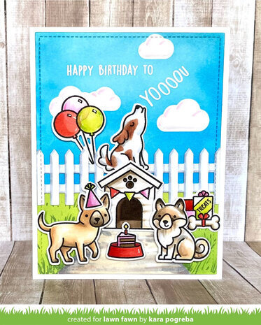 Lawn Fawn Yappy Birthday Clear Stamps (LF3158) Lawn Fawn Yappy Birthday Clear Stamps (LF3158)