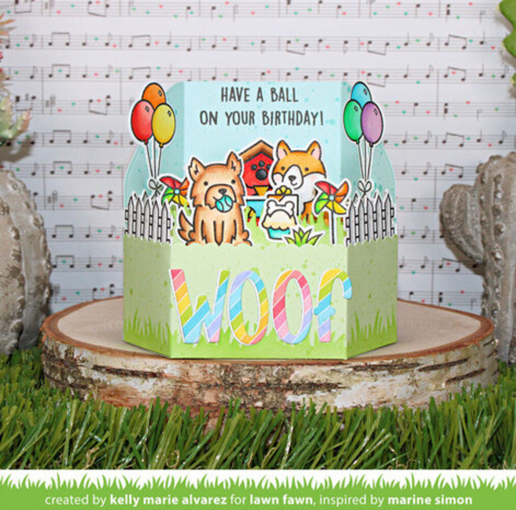 Lawn Fawn Yappy Birthday Add-On Clear Stamps (LF3160) Lawn Fawn Yappy Birthday Add-On Clear Stamps (LF3160)