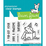 Lawn Fawn Pawsome Birthday Clear Stamps (LF3162)