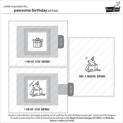 Lawn Fawn Pawsome Birthday Clear Stamps (LF3162) Lawn Fawn Pawsome Birthday Clear Stamps (LF3162)