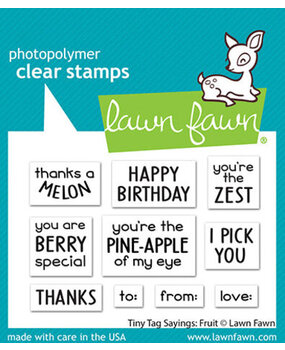 Lawn Fawn Tiny Tags Sayings Fruit Clear Stamps (LF3171) Lawn Fawn Tiny Tags Sayings Fruit Clear Stamps (LF3171)