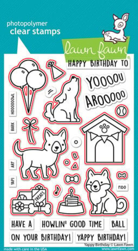 Lawn Fawn Yappy Birthday Dies (LF3159)