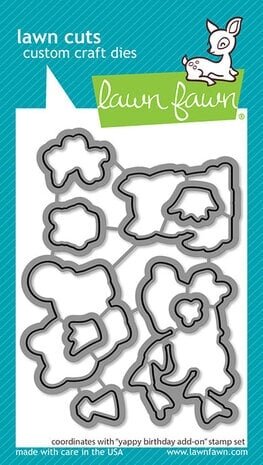 Lawn Fawn Yappy Birthday Add-On Dies (LF3161) Lawn Fawn Yappy Birthday Add-On Dies (LF3161)