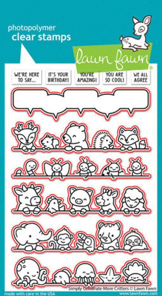 Lawn Fawn Simply Celebrate More Critters Dies (LF3165)
