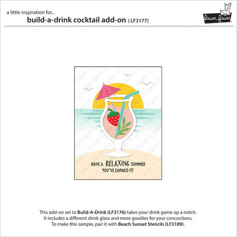 Lawn Fawn Build-A-Drink Cocktail Add-On Dies (LF3177) Lawn Fawn Build-A-Drink Cocktail Add-On Dies (LF3177)