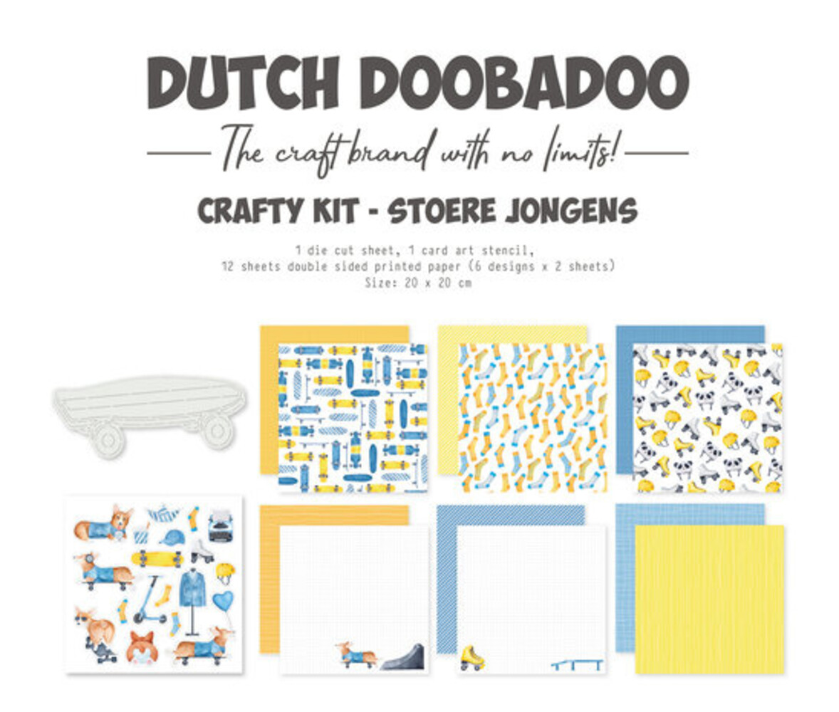 Dutch Doobadoo Crafty Kit 8x8 Inch Stoere Jongens (473.005.046) Dutch Doobadoo Crafty Kit 8x8 Inch Stoere Jongens (473.005.046)