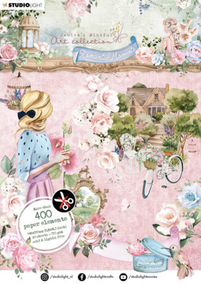 Studio Light Romantic Moments Paper Elements Die-Cut Block (JMA-RM-DCB52) Studio Light Romantic Moments Paper Elements Die-Cut Block (JMA-RM-DCB52)